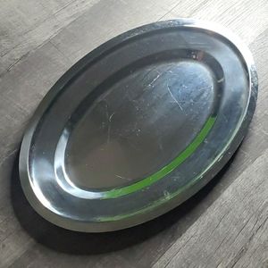 Silver serving platter dish